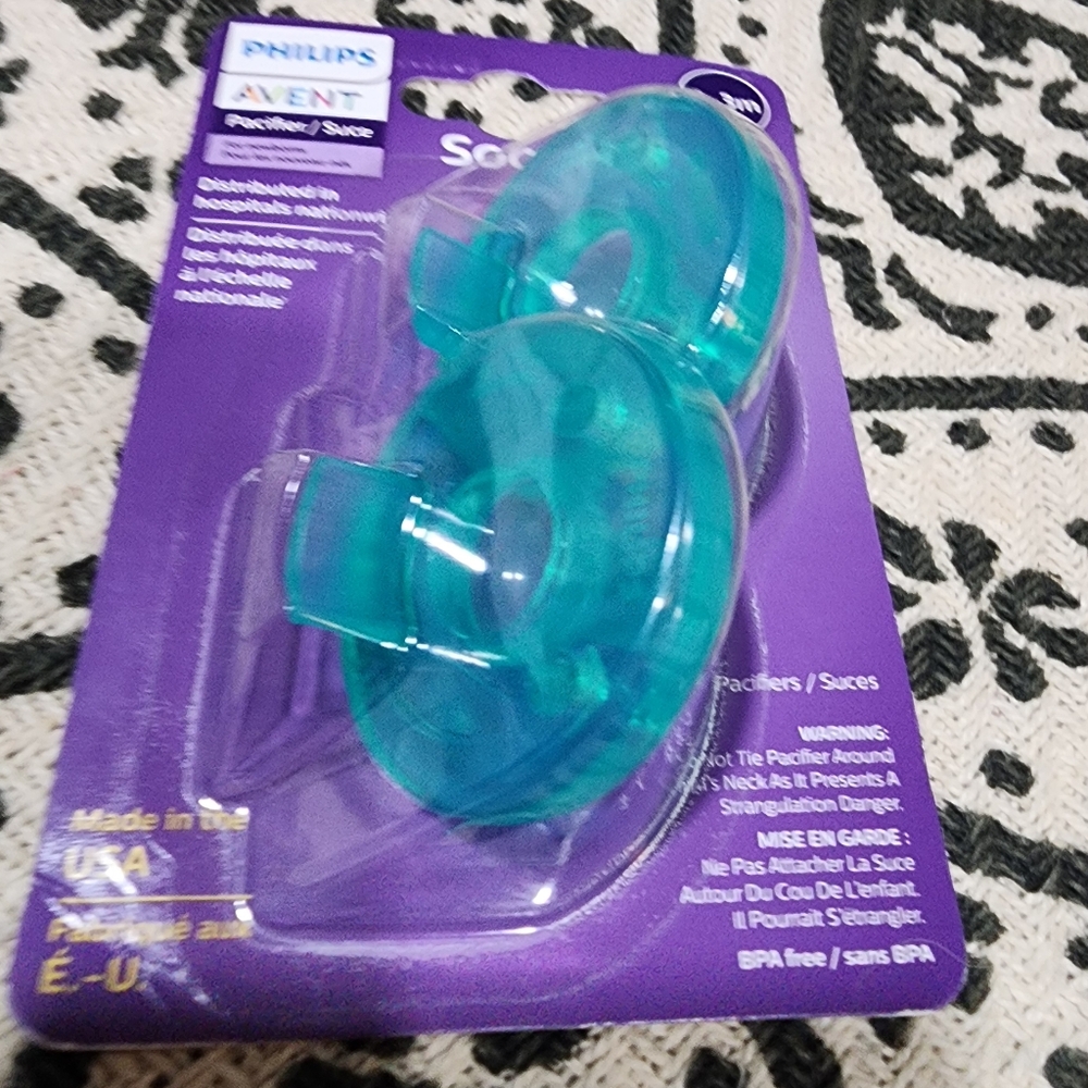 Philips Avent Soothie 0-3m Green 2 Ct. Pacifier & Soother - Brand New In Package